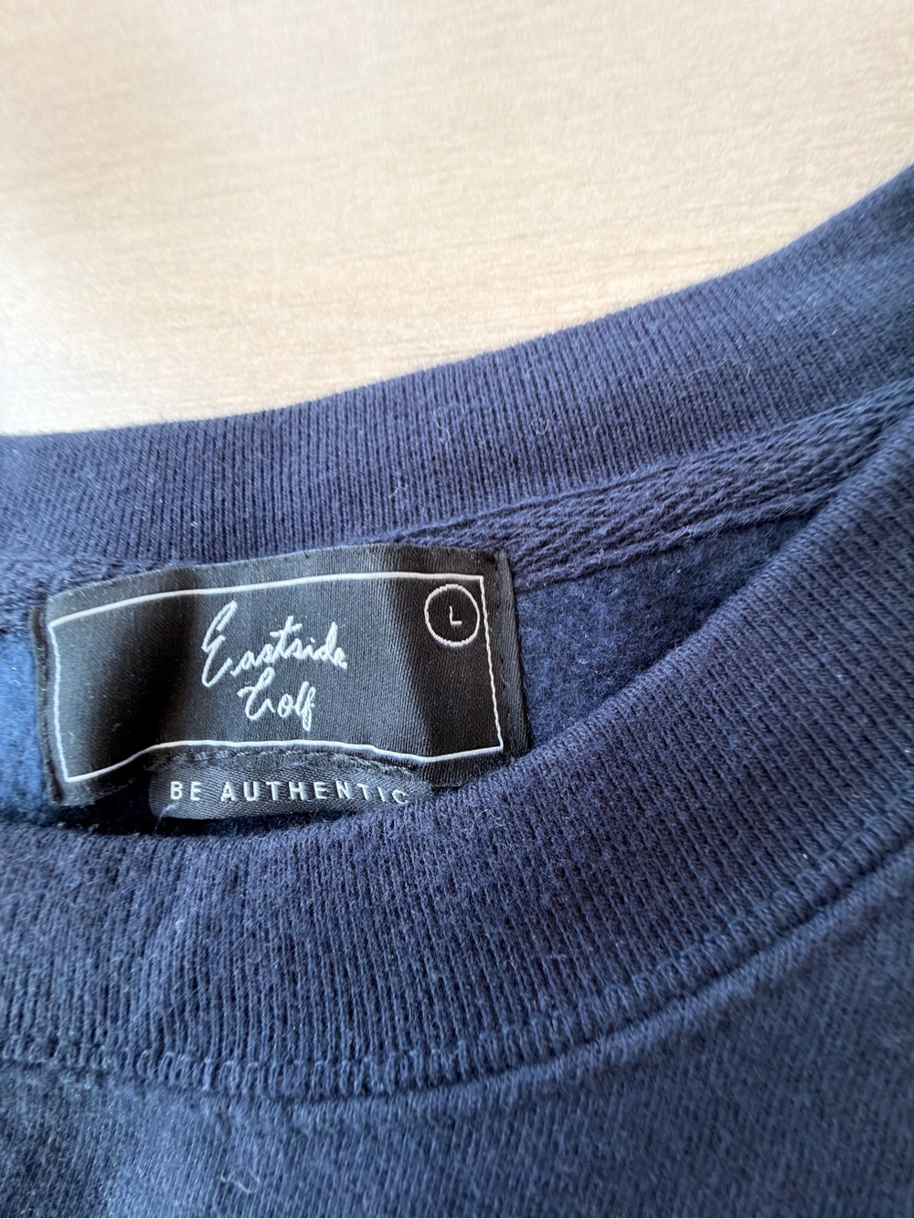 Eastside Golf Classic Navy Crewneck Sweater with Embroidered Golfer Motif - Picture 4 of 8